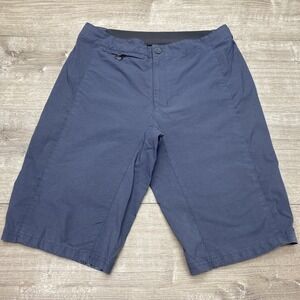 Rapha Shorts Mens 36 Blue Biker Microfiber Zip Pockets 12 Inseam Trail Cycling